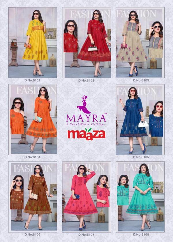 Mayra Maaza Rayon Fancy Kurti Collection 